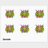 Mardi-Gras-Mask-The-Queen-V-2 Ronde Sticker (Vel)