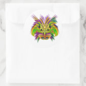 Mardi-Gras-Mask-The-Queen-V-2 Ronde Sticker (Tas)