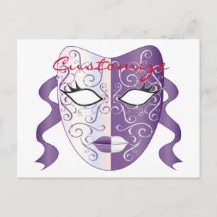 Mardi Gras Mask Thunder_Cove Briefkaart