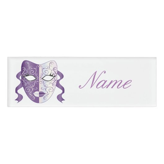 Mardi Gras Mask Thunder_Cove Naambadge (Voorkant)