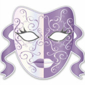 Mardi Gras Mask Thunder_Cove Sticker (Voorkant)