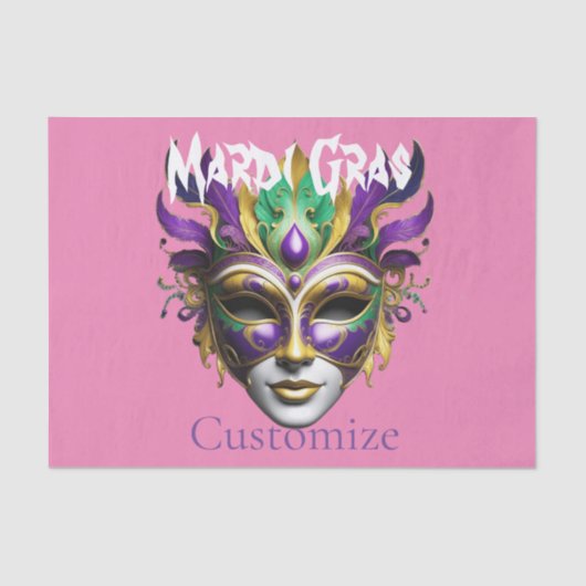 Mardi Gras Mask Thunder_Cove Tissuepapier (Voorkant)