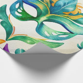 Mardi Gras Mask Wrapping Paper Cadeaupapier (Hoek)