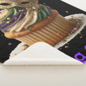 Mardi Gras Masked Cupcake Celebration Sherpa Deken (3/4)