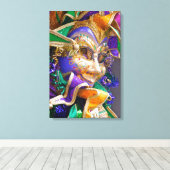 Mardi Gras masker Canvas Afdruk (Insitu (Houten vloer))