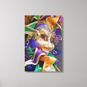 Mardi Gras masker Canvas Afdruk