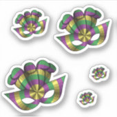 Mardi Gras Masker Contour Sticker (Voorkant)