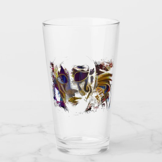 Mardi Gras Masker Glas (Voorkant)