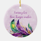 Mardi Gras-masker Keramisch Ornament (Achterkant)