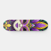 Mardi Gras masker/kralen/fleur de lis Skateboard (Horizontaal)