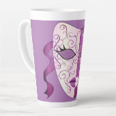 Mardi Gras Masker Latte Mok 17 oz (Linkerhoek)