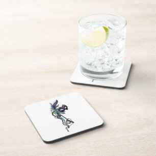 Mardi Gras Masker met zakhorloge Bier Onderzetter