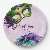 Mardi Gras-masker  Papieren Bordje (Voorkant)