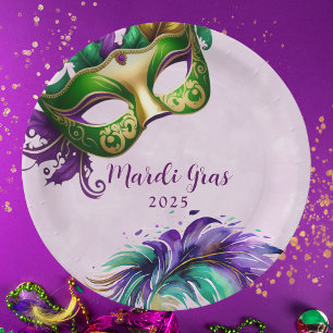 Mardi Gras Masker Papieren Bordje