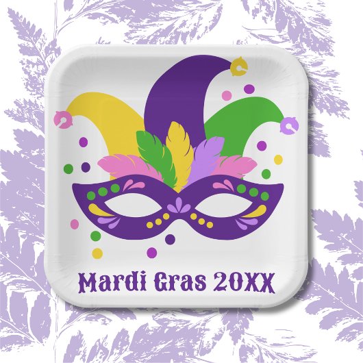 Mardi Gras-masker Papieren Bordje