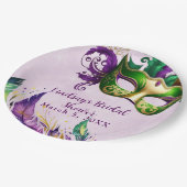 Mardi Gras-masker Papieren Bordje (Gekanteld)