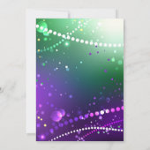 Mardi Gras Maskerade Feestje Kaart (Achterkant)