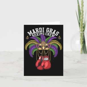 Mardi Gras maskerde levendig met boksploeg Kaart