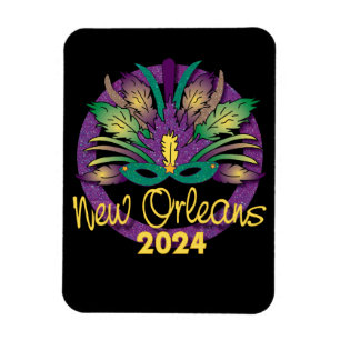 Mardi Gras Maskermagneet - 2024 - New Orleans Magneet