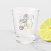 Mardi Gras Maskers 1 Shot Glas (Achterkant)