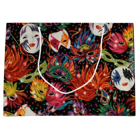 Mardi Gras Maskers 2 Groot Cadeauzakje (Voorkant)