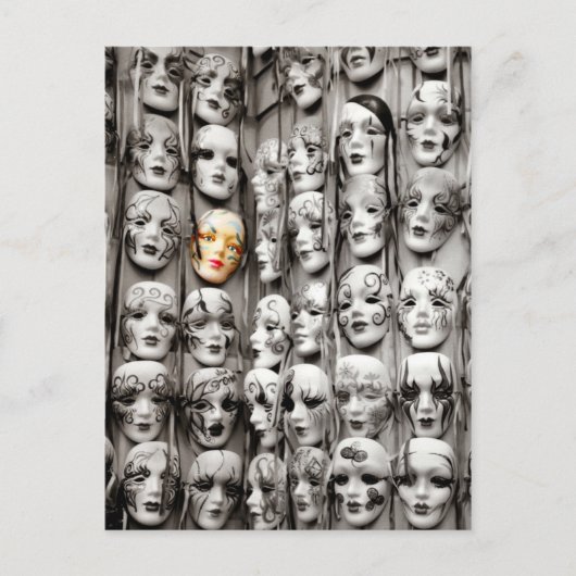 Mardi Gras Maskers Briefkaart (Voorkant)