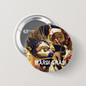 Mardi Gras Maskers Button (Voorkant /achterkant)
