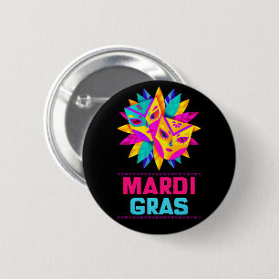 Mardi Gras Maskers Feest Knop Ronde Button 5,7 Cm