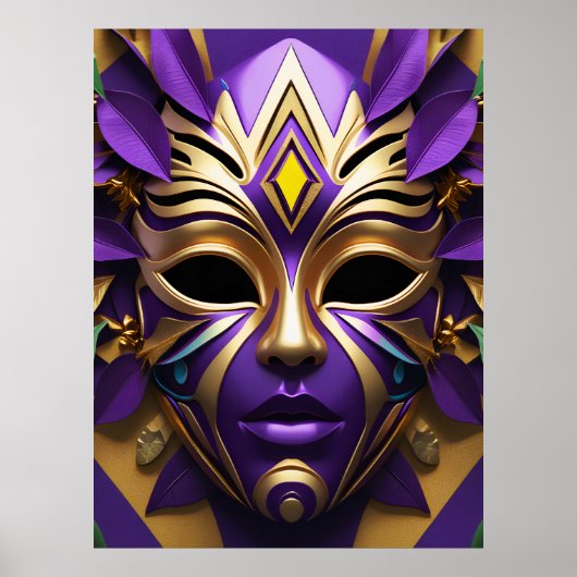 Mardi Gras Masque 1 Poster Carnival Spirit (Devant)