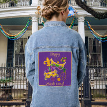 Mardi Gras Masque Fleur de Lis Perles King Cake