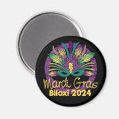 Mardi Gras Masque Magnet - 2024 - Biloxi, MS (Recto/Verso)