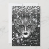 Mardi Gras Masquerade Anniversaire Invitations (Devant)