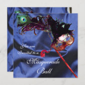 MARDI GRAS MASQUERADE BALL blue Kaart (Voorkant / Achterkant)