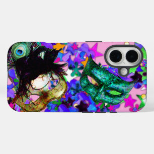 MARDI GRAS MASQUERADE BALL MASK confetti iPhone 16 Hoesje