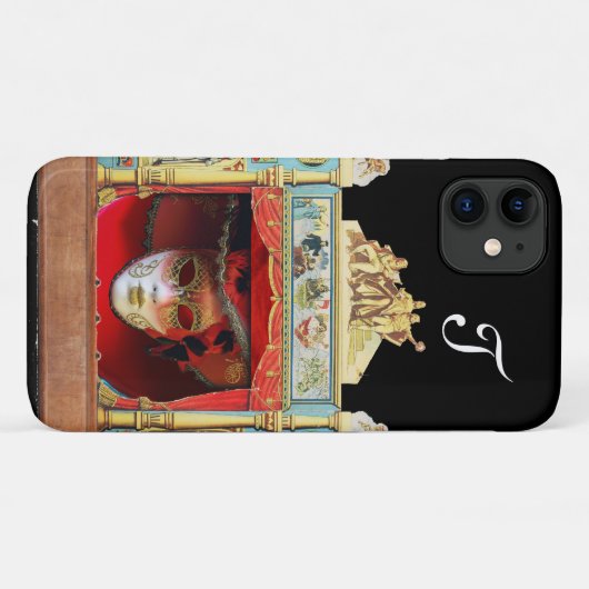 MARDI GRAS MASQUERADE BALL THEATER Monogram Case-Mate iPhone Case (Achterkant (horizontaal))