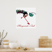 MARDI GRAS MASQUERADE BALL, wit Poster (Keuken)