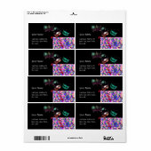 MARDI GRAS MASQUERADE confetti Etiket (Full Sheet)