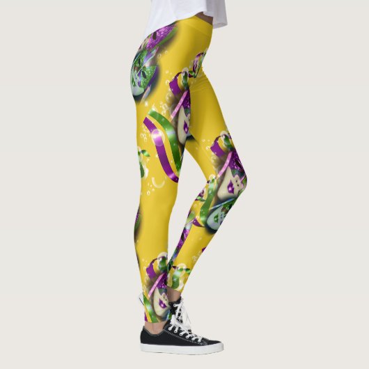 Mardi gras masquerade costuum party leggings (Rechts)