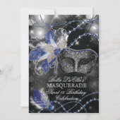 Mardi Gras Masquerade Invitation de fête d'anniver (Devant)