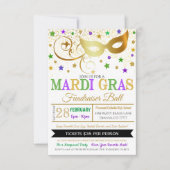 Mardi Gras Masquerade Invitation de l'événement (Devant)