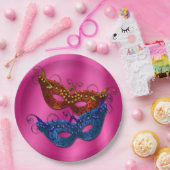 Mardi Gras Masquerade maskeert papieren Bord 9" (Feest)