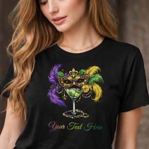 Mardi Gras Masquerade Masker- en Martini Feest Tri-Blend Shirt