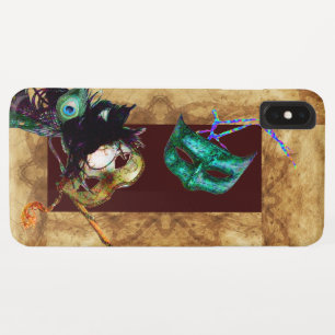 MARDI GRAS MASQUERADE MASKS-perkament iPhone XS Max Hoesje