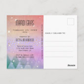 Mardi Gras Masquerade Masque Purple Invitation (Dos)