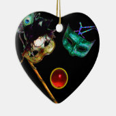 MARDI GRAS MASQUERADE PARTIJ, Gem Stones Keramisch Ornament (Rechts)