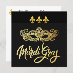Mardi Gras Masquerade Party Invitation
