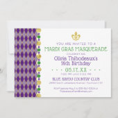 Mardi Gras | Masquerade Party Kaart (Voorkant)