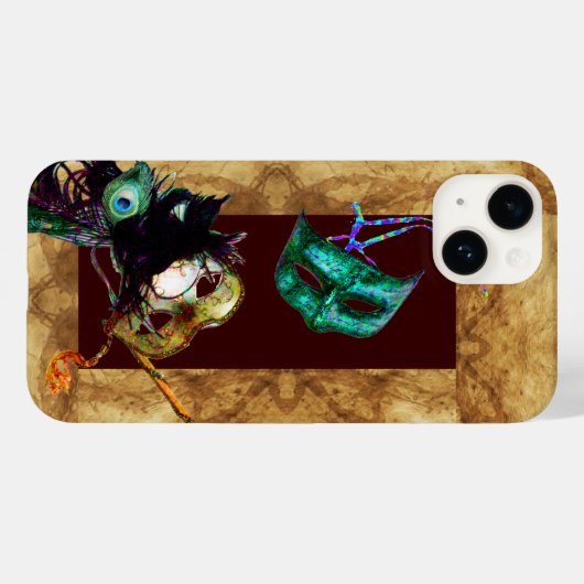 MARDI GRAS MASQUERADE-perkament Case-Mate iPhone Case (Achterkant (horizontaal))