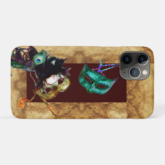 MARDI GRAS MASQUERADE-perkament Case-Mate iPhone Case (Achterkant (horizontaal))