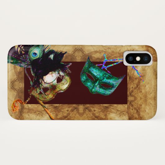 MARDI GRAS MASQUERADE-perkament Case-Mate iPhone Case (Achterkant (horizontaal))